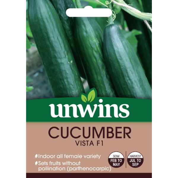 Unwins Seed Packet Cucumber Vista F1 (Recommended)