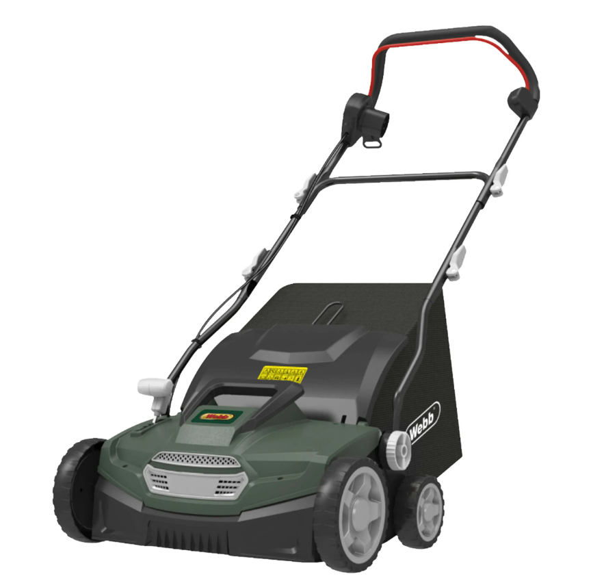 Webb 1500watt electric 14inch Scarrifier &amp; Lawn Raker
