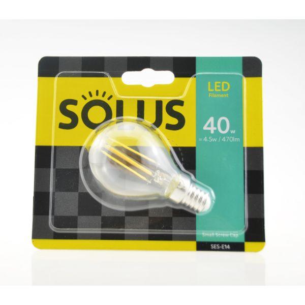 Solus 40W=4.5W SES Clear G45 Round LED XCROSS