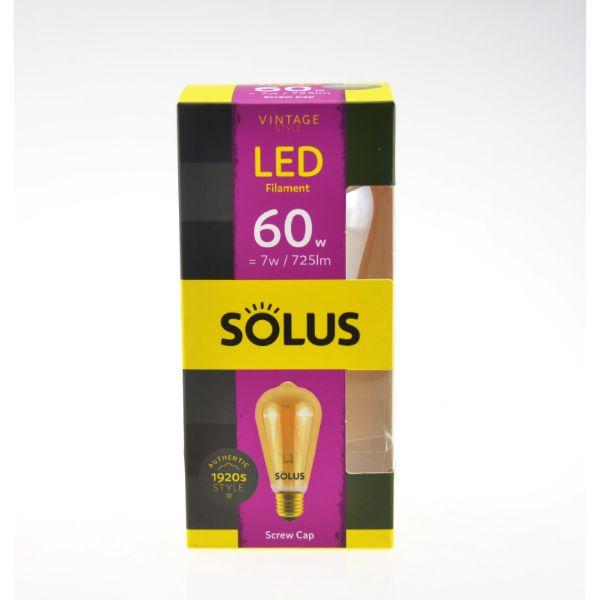 Solus 60W=7W ES Clear ST64 Vintage LED XCROSS
