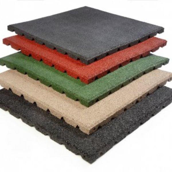Rubber Tile 50X50 X25Mm Sand