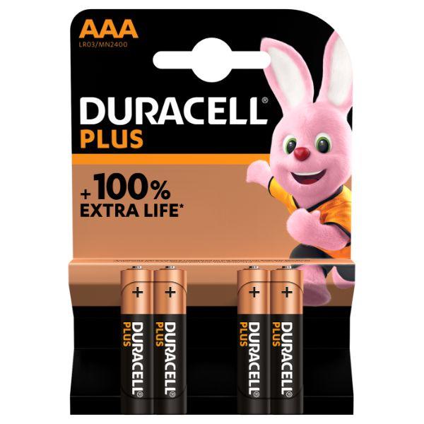 Duracell Plus 100% Extra Life AAA BL4