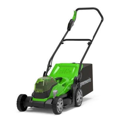 Greenworks 48v (2 x 24v) 36cm Battery Lawnmower plus 25cm Line Trimmer