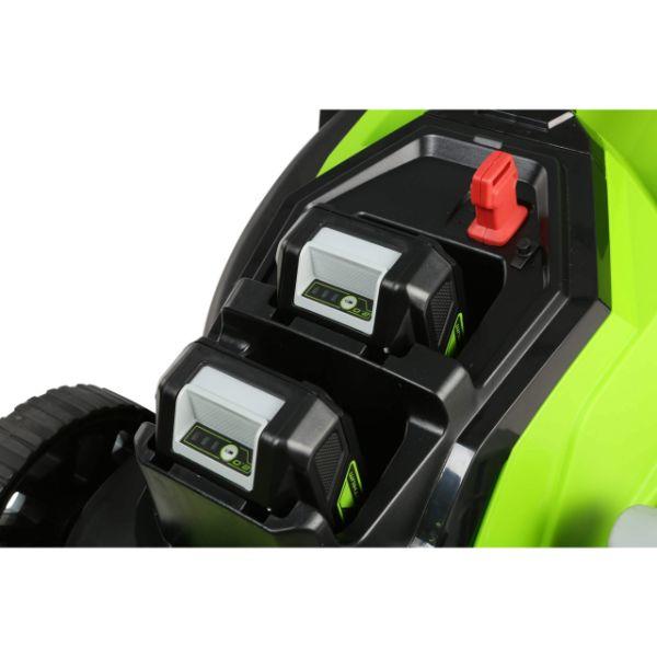 Greenworks 48v (2 x 24v) 36cm Battery Lawnmower plus 25cm Line Trimmer