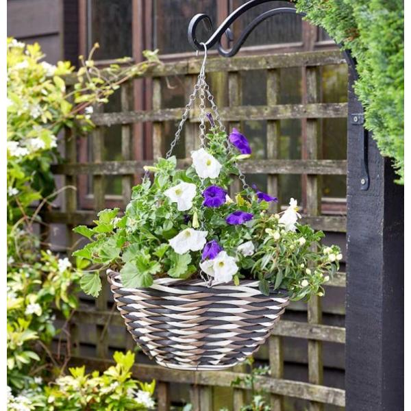 Smart Garden Faux Rattan 14&quot; Yeoman Basket