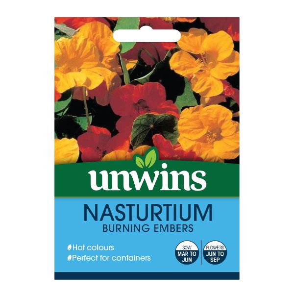 Unwins Seed Packet Nasturtium Burning Embers