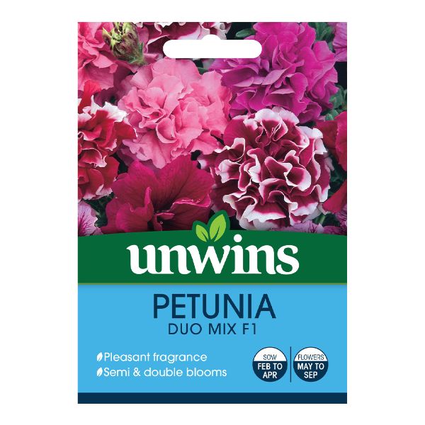 Unwins Seed Packet Petunia Duo Mix F1