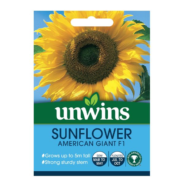 Unwins Seed Packet Sunflower American Giant F1