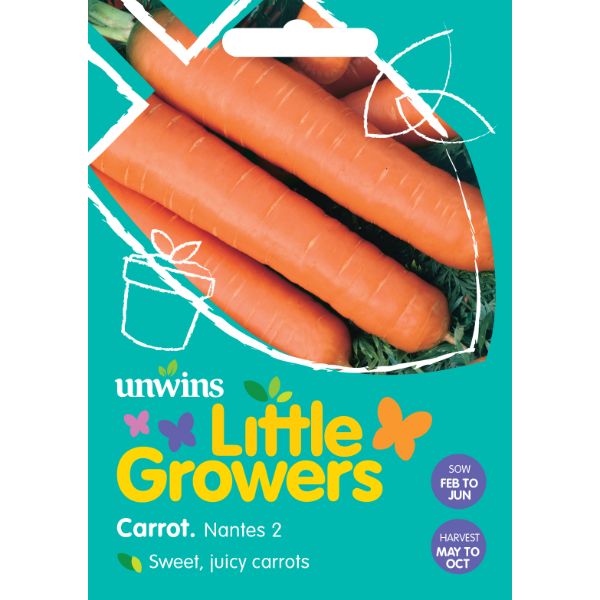 Unwins Seed Packet Little Growers Carrot Nantes 2