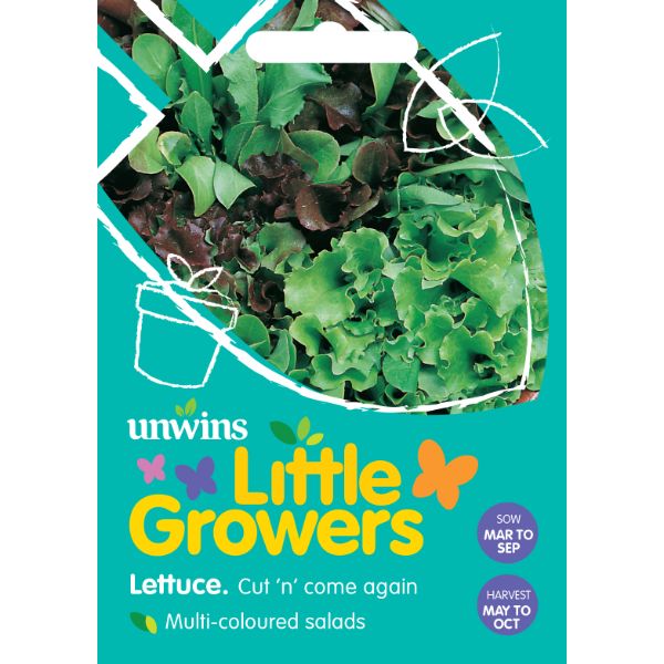 Unwins Seed Packet Little Growers Lettuce Cut N&
