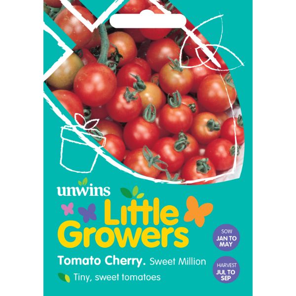 Unwins Seed Packet Little Growers Tomato Cherry Sweet Million