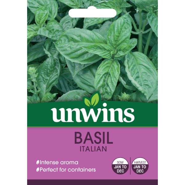 Unwins Seed Packet Herb Basil Italian