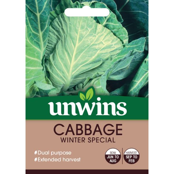 Unwins Seed Packet Cabbage (Spring Greens) Winter Special
