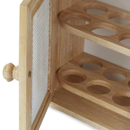 Rubberwood Egg Cabinet