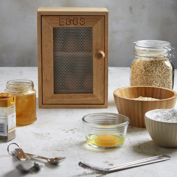 Rubberwood Egg Cabinet