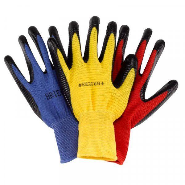 Briers Ribbed Smart Gloves - Triple Pack Size 9