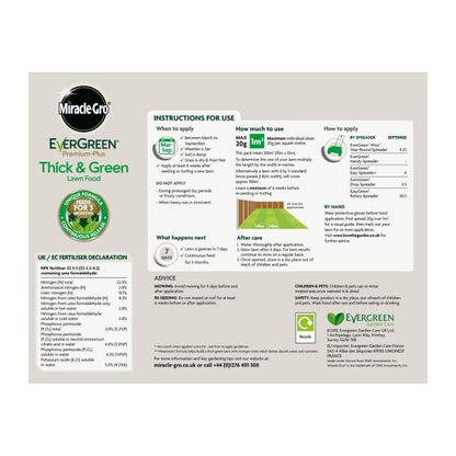 Miracle-Gro Premium Plus Thick &amp; Green Lawn Food 100m²