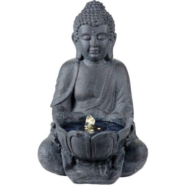 Budha Water Fountain With Led Solar Light
