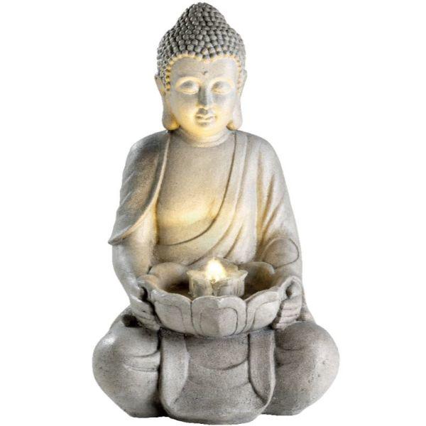 Budha Water Fountain With Led Solar Light
