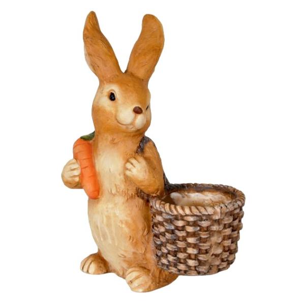 Rabbit&amp; Basket Planter 30X21X46