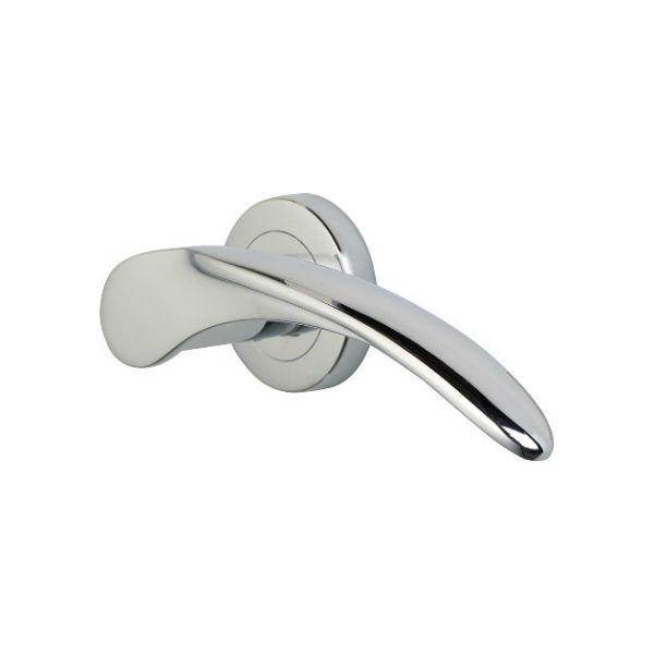 Perrys Oria Horizon Lever Handle on Rose PN/SN