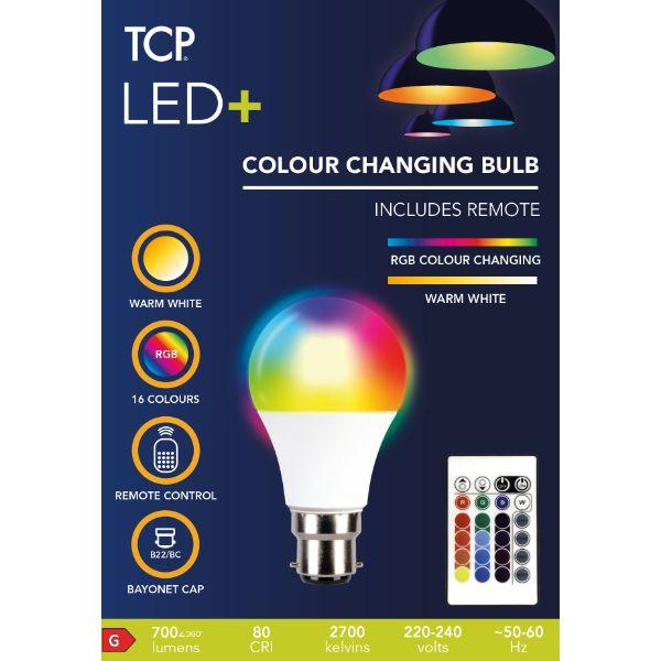 Tcp Colour Changing B22 Bulb With Remote Control