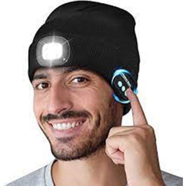Ultralight Led Beanie With Bluetooth