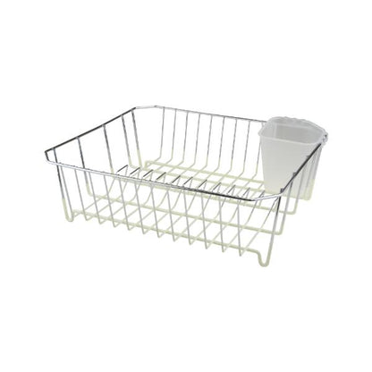 Chrome/Silicon Dip Dish Drainer - Cream