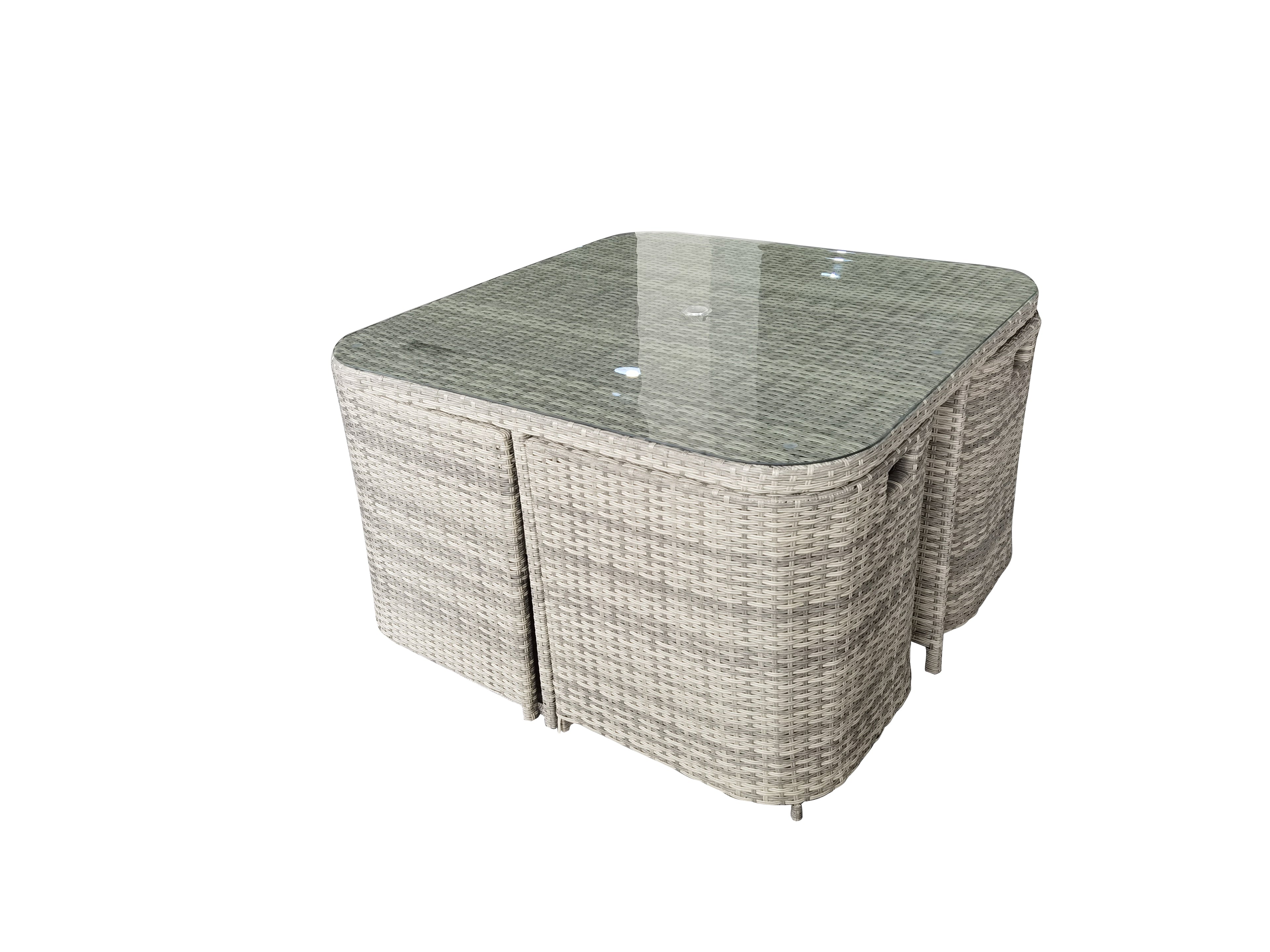 Seville 4 Seater Outdoor Furniture Cube Set with Cover