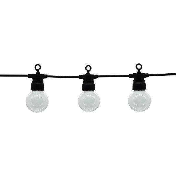Black Outdoor String Light With Bulbs 2700K 10Pcs/G45 Ip65 8M