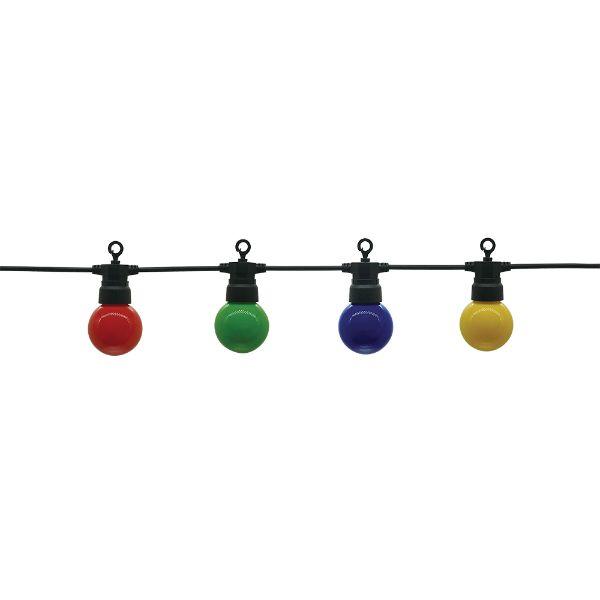 Black Outdoor String Light Colourful Bulbs 20Pcs/G45 Ip65 13M