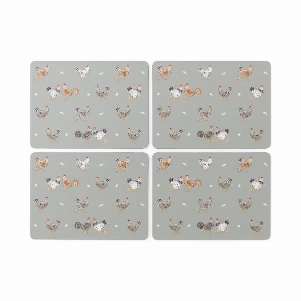 Hen House Lane  Set of 4 Placemats