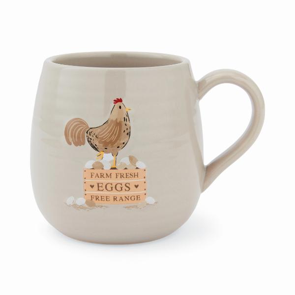 Hen House Lane Belly Mug - Farm Fresh Eggs