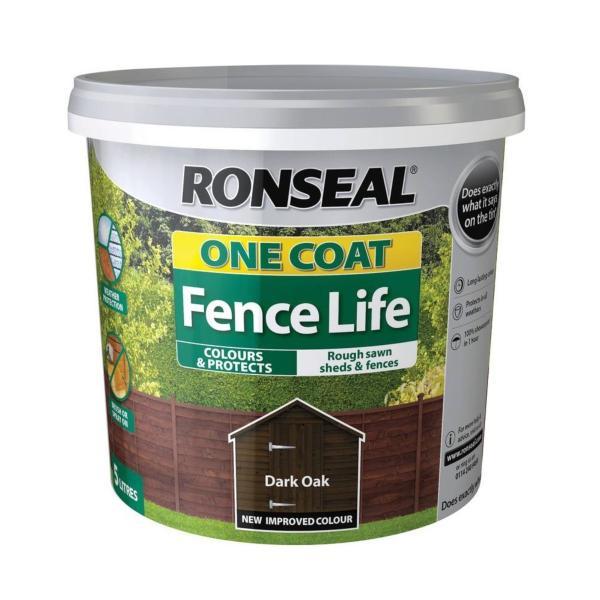 Ronseal One Coat Fencelife 12L - Tudor Black