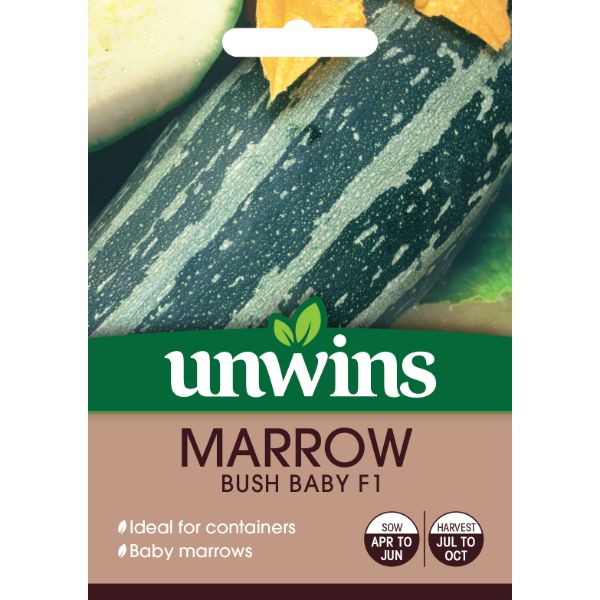 Unwins Seed Packet Marrow Bush Baby F1
