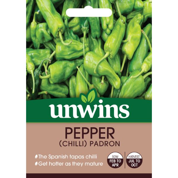 Unwins Seed Packet Pepper (Chilli) Padron