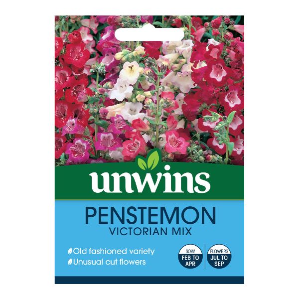 Unwins Seed Packet Penstemon Victorian Mix