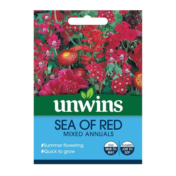 Unwins Seed Packet Unwins Sea Of Red Mixed Annuals
