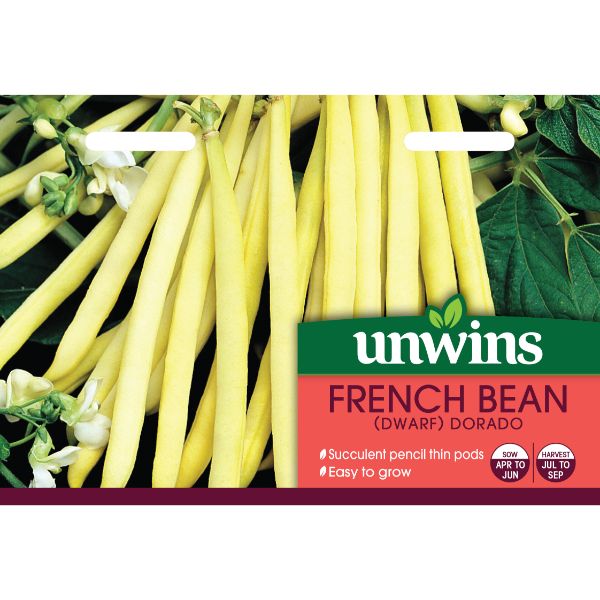 Unwins Seed Packet French Bean Dwarf Dorado