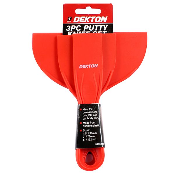 Dekton 3Pc Plastic Putty Knife