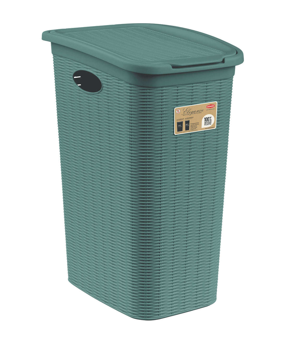 ELEGANCE L/DRY HAMPR BSKT 39X28X54CM FOREST GREEN 36L