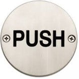 Stainless Steel Push Symbol Disc