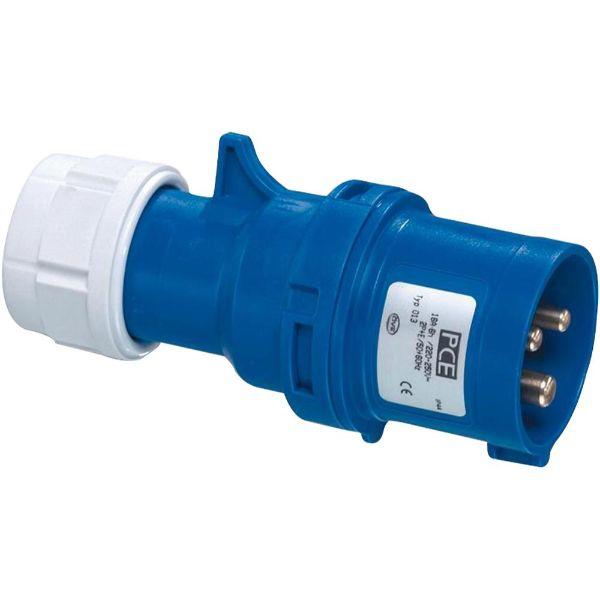 Blue Plug Ip-44 16Amp 230V