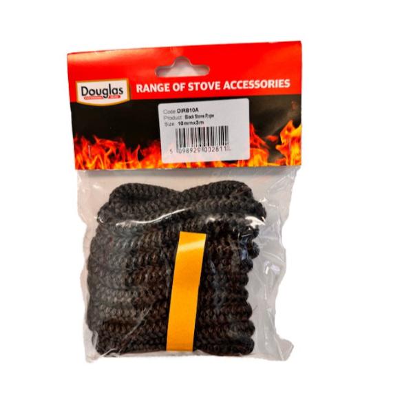 Douglas Black Stove Rope 10mm x 3m