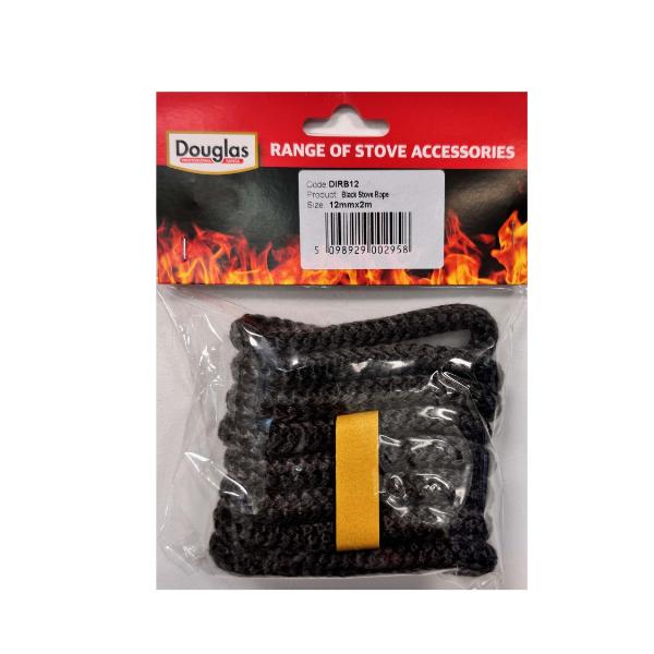 Douglas Black Stove Rope 12mm x 2m