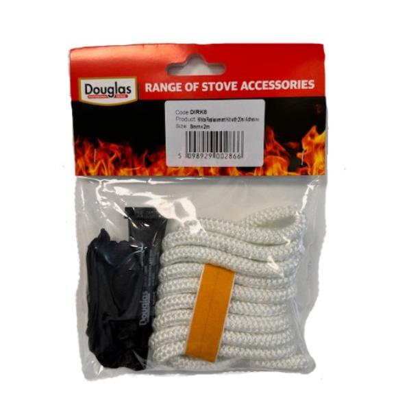 Douglas White Replacement Rope and Adhesive Kit 8mm x 2m rope with 20m ...