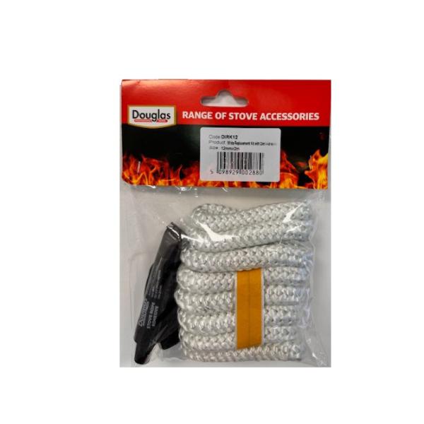 Douglas White Replacement Rope and Adhesive Kit 12mm x 2m rope with 20 ...
