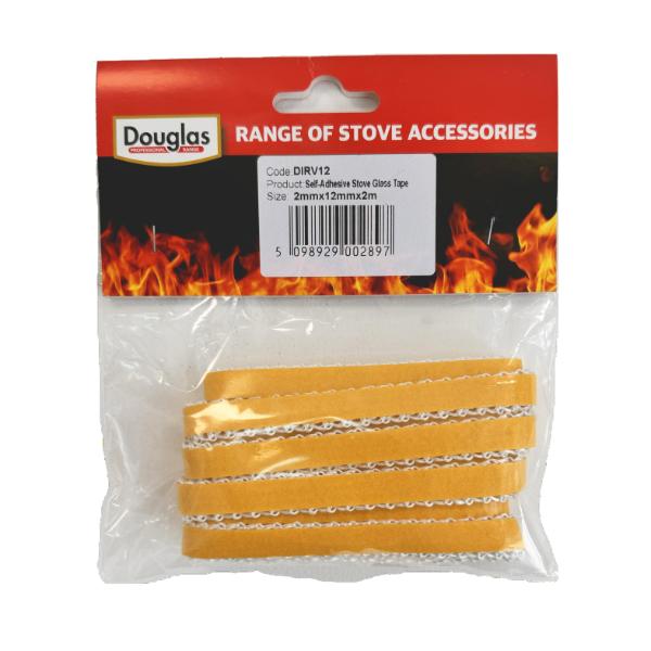 Douglas Self-Adhesive Stove Glass Tape 2mm x 12mm x 2m