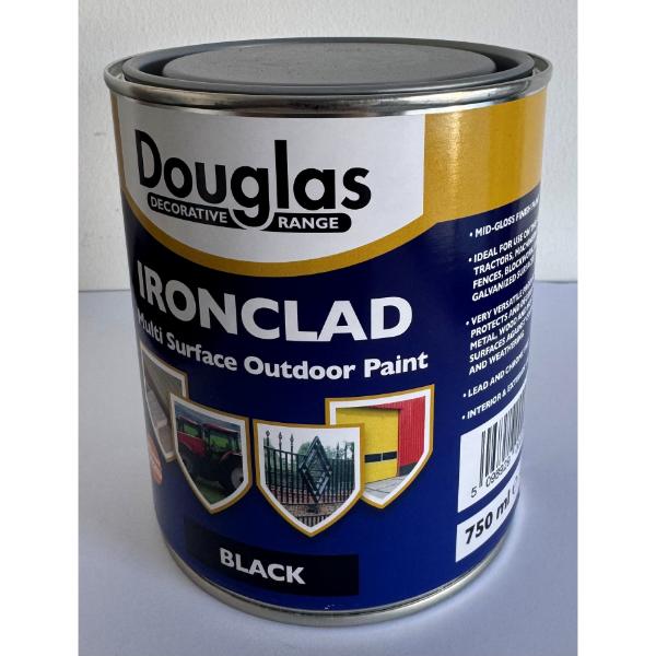Douglas Ironclad Paint Black 750ml