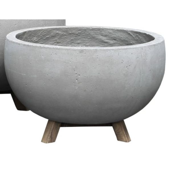 Round Garden Planter With Stand And Drainage Hole D31H20